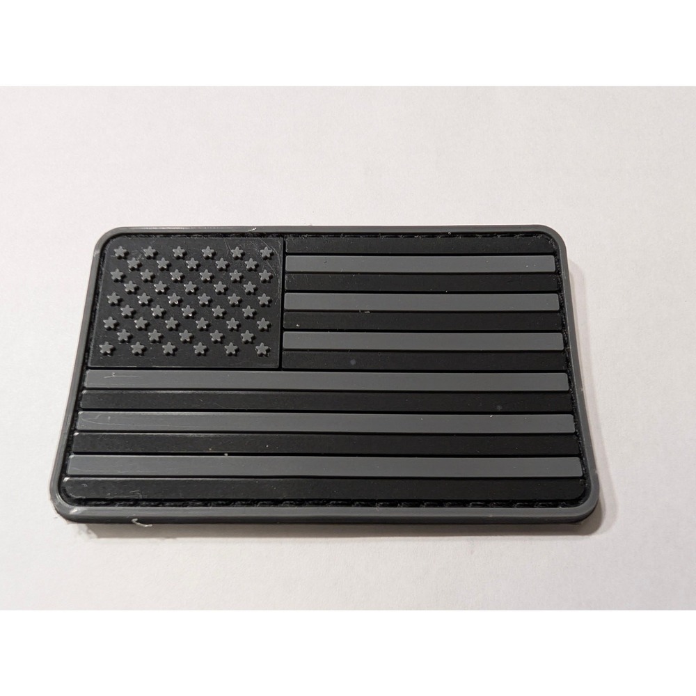 New Tactical American Flag PVC Hook Loop Patch Black Gray Hats‎ Uniforms Vests